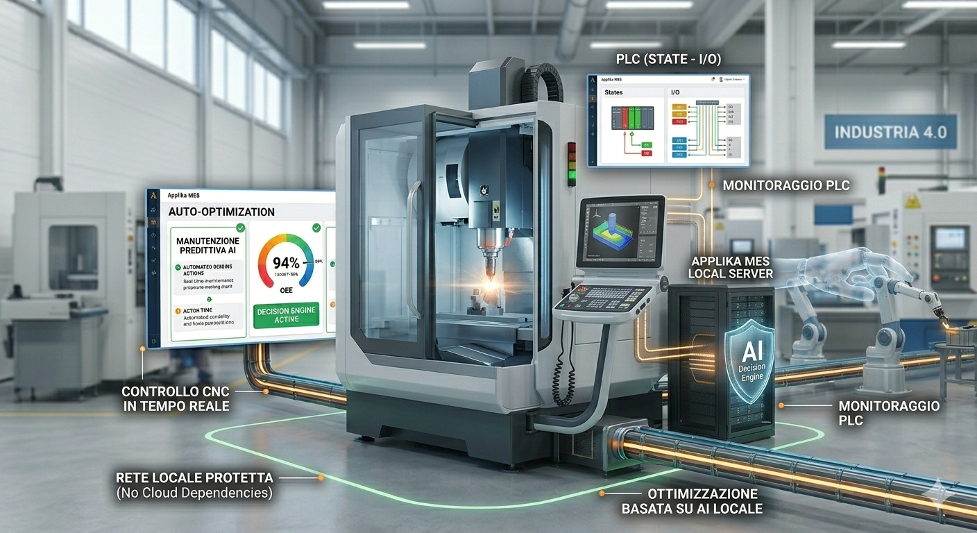 Fabbrica moderna con automazione industriale